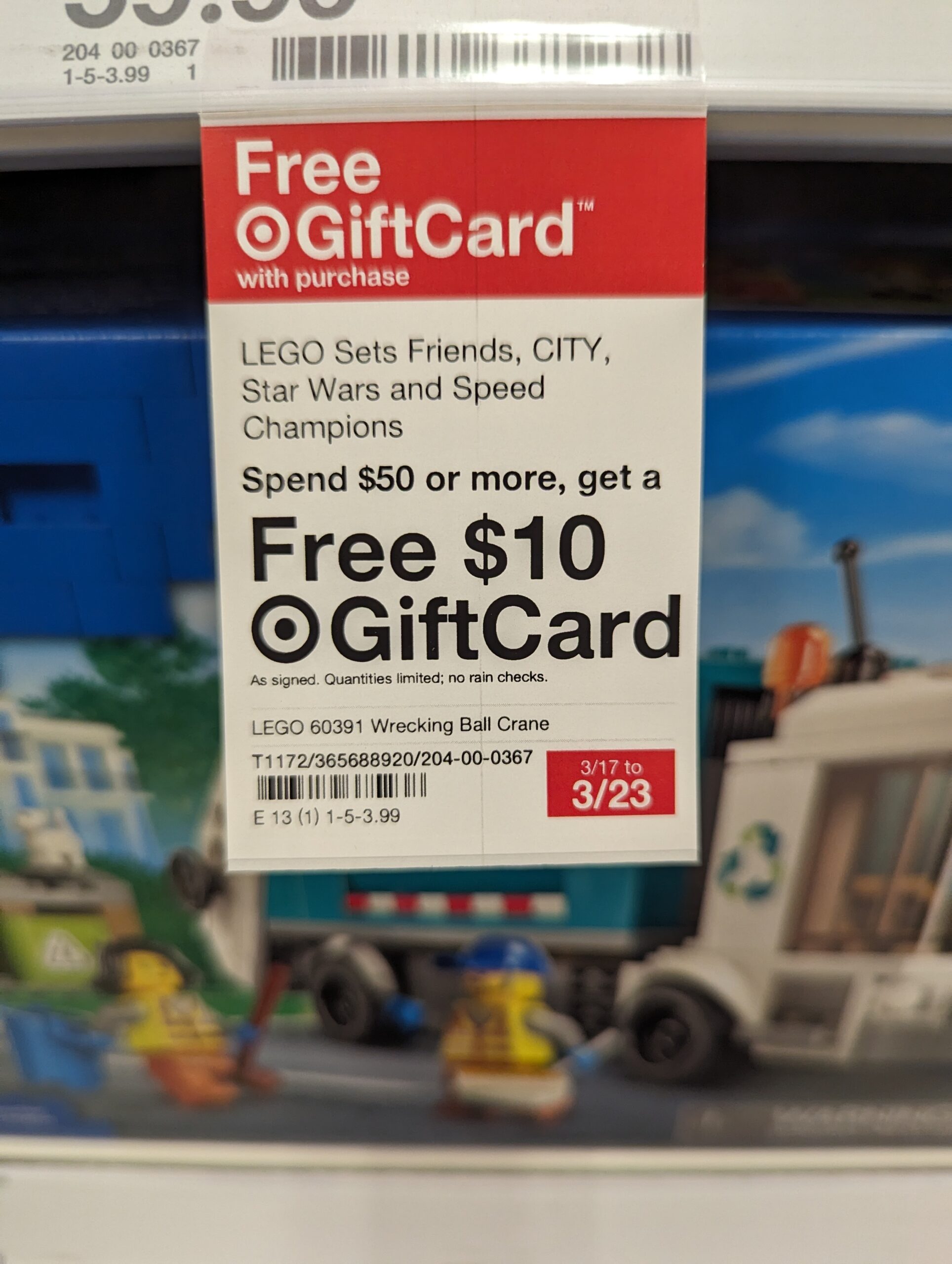 Cover image for FREE $10 Target Gift Card when you buy $50 worth of LEGO!