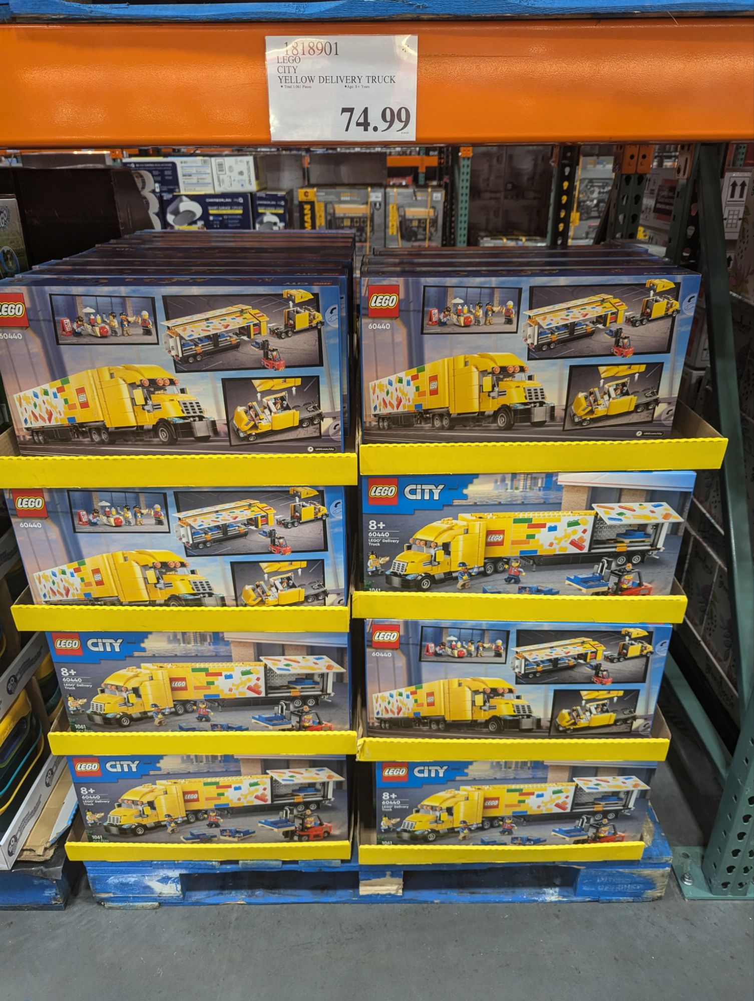 Cover image for LEGO City Yellow delivery truck available at costco for $74.99